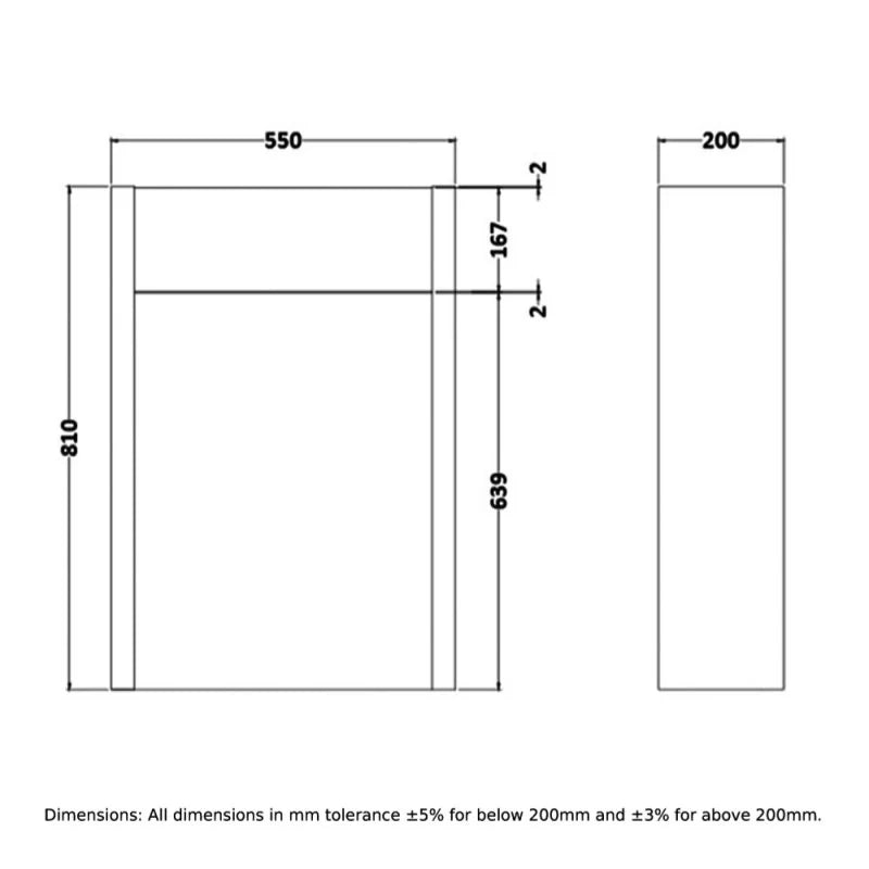 RAK Washington Back to Wall WC Unit 550mm Wide - White
