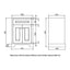RAK Washington Traditional Floor Standing 2 Door Vanity Unit 600mm Wide Inc Basin- Grey