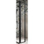 Hopper Black Clear Glass Shower Screen 1180mm & 300mm Single Frame Return Panel N23