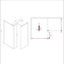 Hopper Brushed Gold Clear Glass Shower Screen 980mm inc 300mm Single Frame Return Panel N23