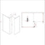 Hopper Black Clear Glass Shower Screen 1180mm & 300mm Single Frame Return Panel N23