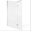 Roman Wetroom Walk in Glass Screens with Hinged Panel - 1000 + 350mm