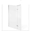 Roman Wetroom Walk in Glass Screens with Hinged Panel - 800 + 350mm