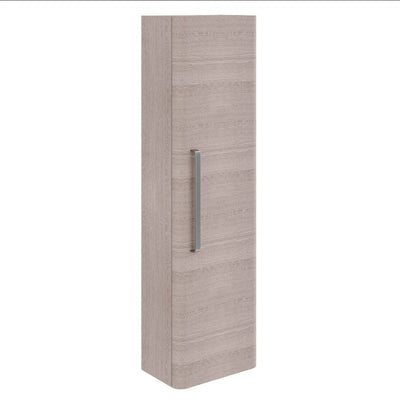 Elsa Wall Mounted Tall Storage Cabinet in Stone Grey with Brushed Nickel Handle