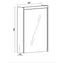 Deane LED Mirrored Wall Cabinet Single Door Matt White 450mm