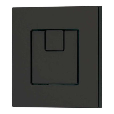 Crossett Compact Concealed Dual Flush Cistern inc Black Square Flush Plate