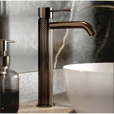 Chelsea Satin Bronze Textured Tall Basin Tap