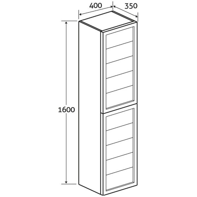 Hermoine Tall Storage Cabinet - Light Sawn Oak