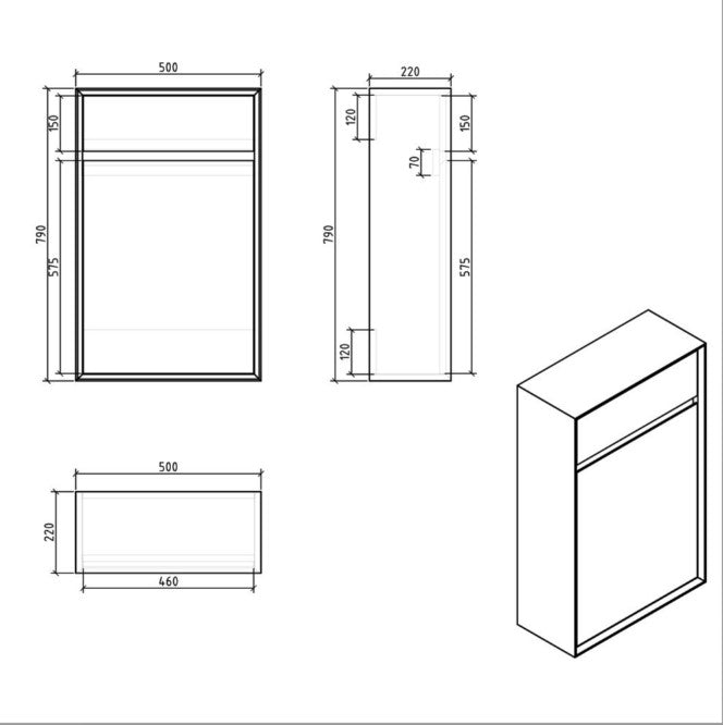 Oscar WC Unit in Metallic