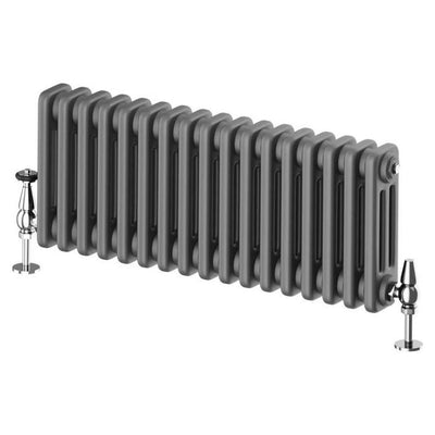 Nevada Grey Triple Horizontal Column Radiator - 300mm