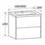 Deane 600mm Wall Hung Vanity Unit in Grey Linear