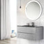 Venice Wall Mounted Vanity Unit Concrete & Black Resin Basin 900mm