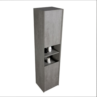 Oscar/Venice Concrete Wall Hung Tall Storage Cabinet