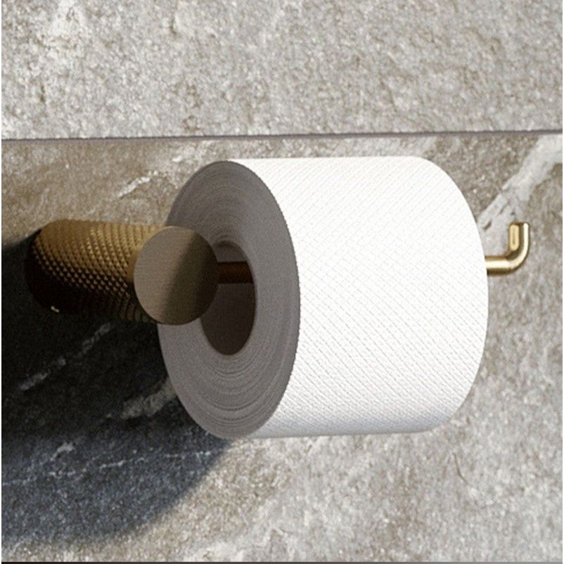 Chelsea Textured Toilet Roll Holder - Champagne Gold