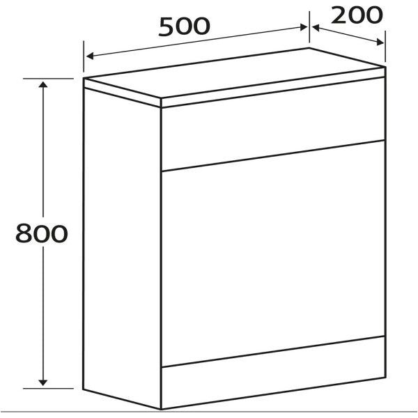 Veto WC Unit in Light Elm