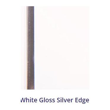 Atlantis 250mm Waterproof PVC Ceiling & Wall Panels - White Gloss Silver Edge