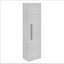 Elsa Wall Mounted Tall Storage Cabinet in Textured White with Brushed Nickel Handle
