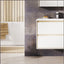 Windsor 800mm Wall Hung Vanity Unit in Matt White & Sawn Oak