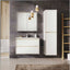 Windsor Wall Mounted Tall Storage Cabinet in Matt White
