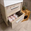 Hermoine 750mm Wall Mounted Vanity Unit & Basin - Light Sawn Oak Effect
