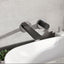 Lexi Matt Black & Chrome Wall Mounted Basin Tap