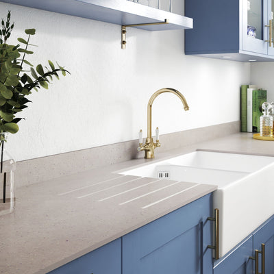 Zenith 12mm Compact Laminate Worktops - Chaux Sableé Fizzy - Extra Matt - Light Grey Core