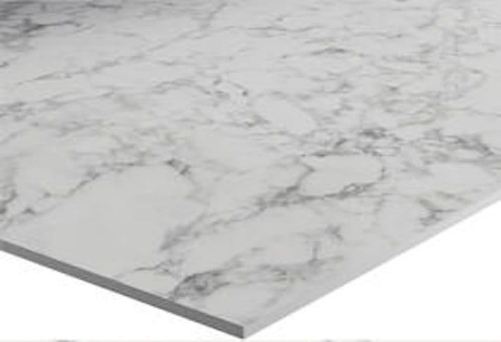 Zenith 12mm Compact Laminate Worktops - Torrano Marble - Extra Matt - Warm White Core