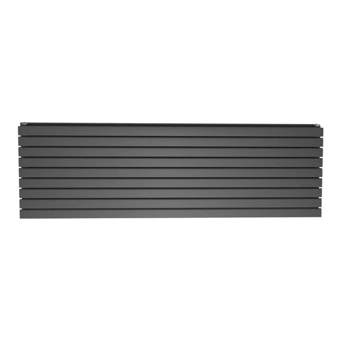 Michigan Grey Double Horizontal Flat Panel Radiator - 612x1200mm