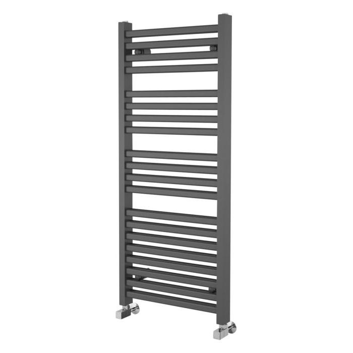 Delta 1200 x 500mm Double Layer Heated Towel Rail - Anthracite