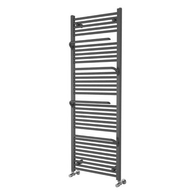 North Dakota 1500 x 550mm Heated Towel Rail with Hangers – Anthracite