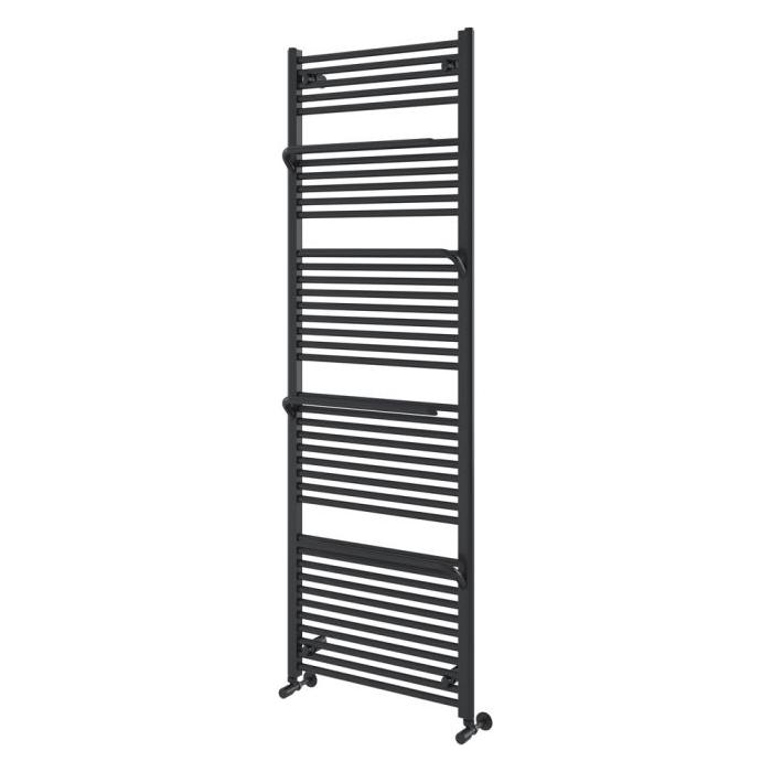 North Dakota 1800 x 600mm Heated Towel Rail with Hangers – Anthracite