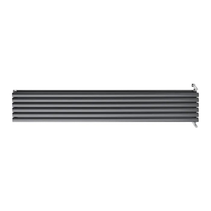 Minnesota Grey Double Horizontal Radiator - 472x1200mm