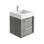 Hermoine 500mm Wall Mounted Vanity Unit & Basin - Grey Ash Effect