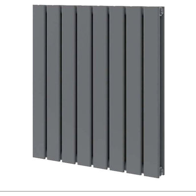Michigan Grey Double Horizontal Flat Panel Radiator - 600 x 544mm