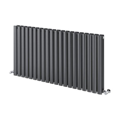 Minnesota Grey Double Horizontal Radiator - 600x1180mm
