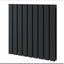 Michigan Black Double Horizontal Flat Panel Radiator - 600 x 680mm