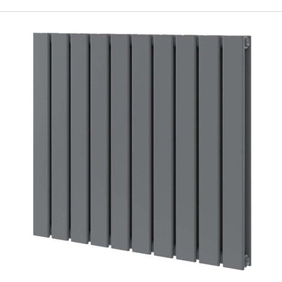 Michigan Grey Double Horizontal Flat Panel Radiator - 600 x 680mm