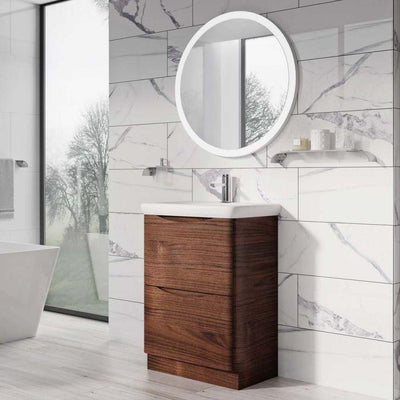 Montana 600mm Floorstanding Vanity Unit in Rosewood & Link Resin Basin