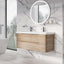 Montana 1200mm Wall Hung Vanity Unit in Light Oak & Link Resin Basin