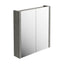 Hermoine 750mm Double Mirrored Cabinet - Grey Ash