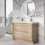 Montana 1200mm Floorstanding Vanity Unit in Light Oak & Link Resin Basin