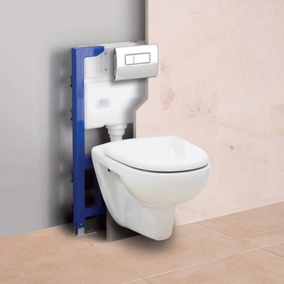 820 Concealed Cistern & Mounting Frame inc Brushed Gold Flush Plate