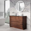 Montana 1200mm Floorstanding Vanity Unit in Rosewood & Grey Glass Basin