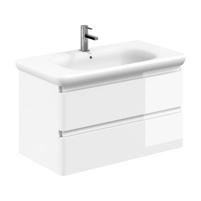 Nancy 900mm Wall Hung Vanity Unit with Lynx Resin Basin in White Gloss