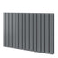 Michigan Grey Double Horizontal Flat Panel Radiator - 600 x 952mm