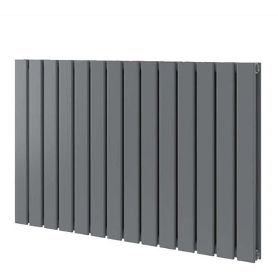 Michigan Grey Double Horizontal Flat Panel Radiator - 600 x 952mm