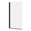 Novellini Young Plus 1V 700mm  Pivot Bath Screen Black-White-Chrome