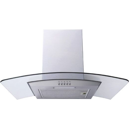 Prima 60CM STAINLESS STEEL CURVED GLASS CHIMNEY HOOD PRCGH008