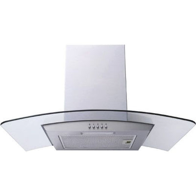 Prima 60CM STAINLESS STEEL CURVED GLASS CHIMNEY HOOD PRCGH008