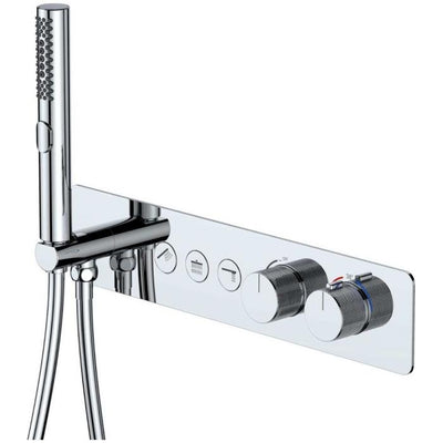 Ajo Thermostatic Triple Outlet Concealed Valve With Handset